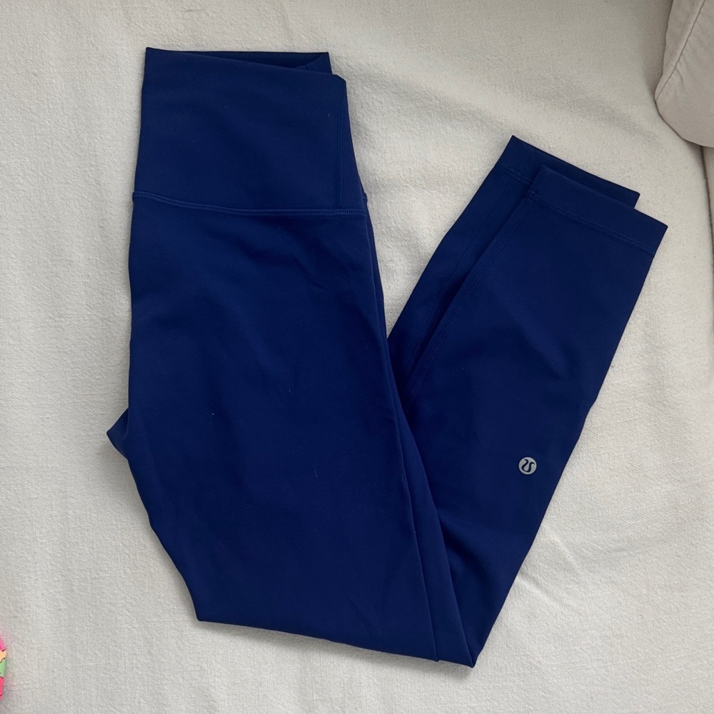Lululemon Blue Wunder Train High-Rise Leggings